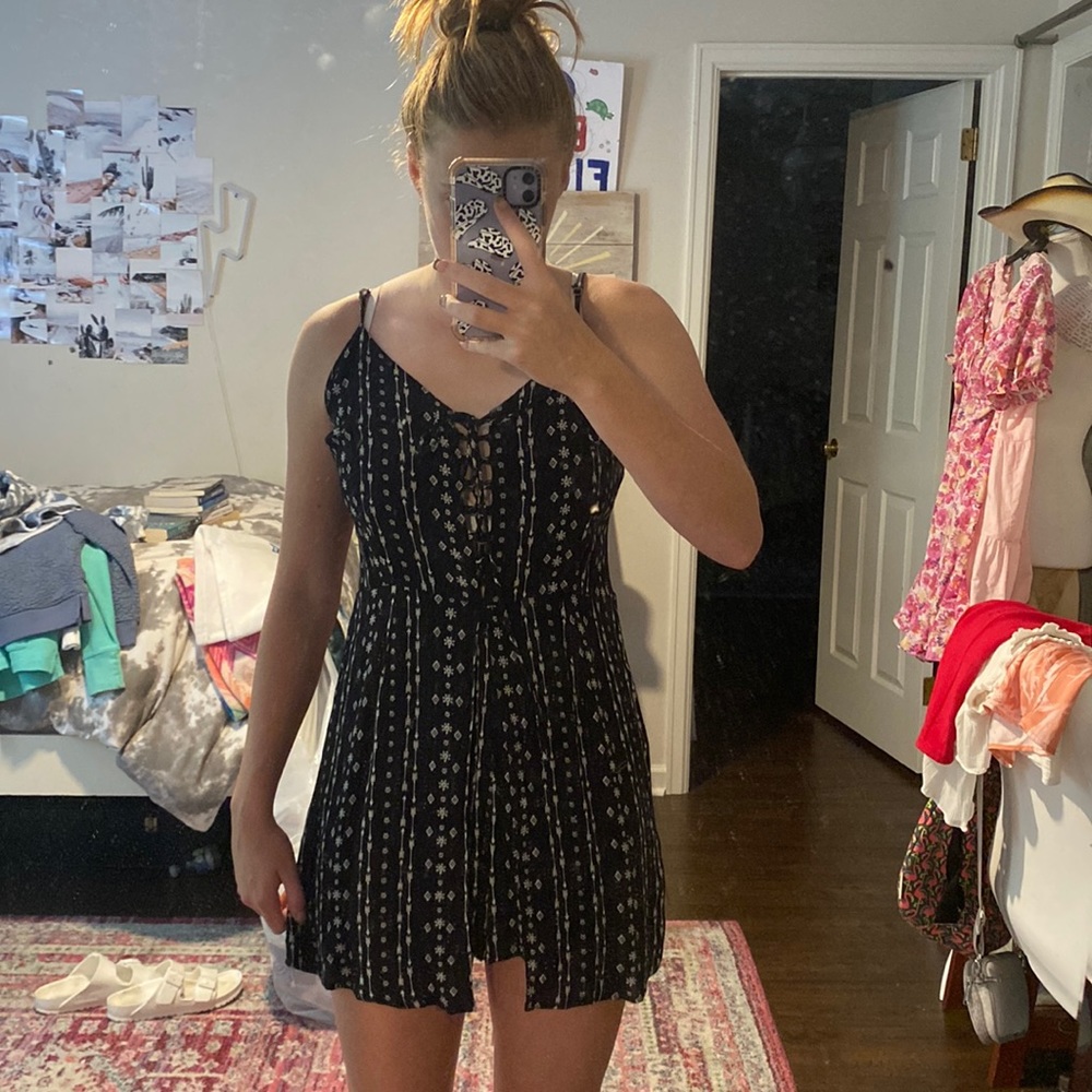 Hem and Thread Black Romper
